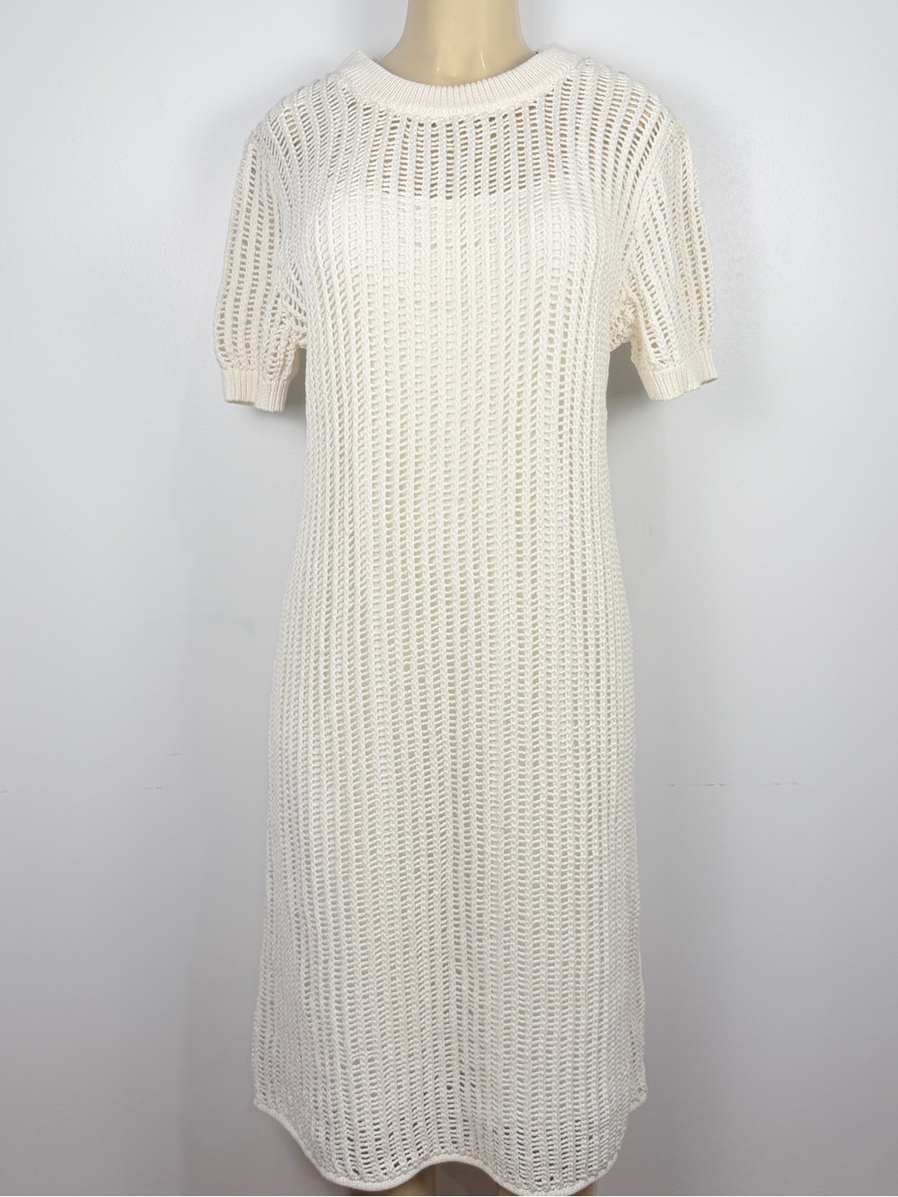 New Amour Vert Crochet Midi Dress Sz XL Lined Beach Coverup Cotton NWT